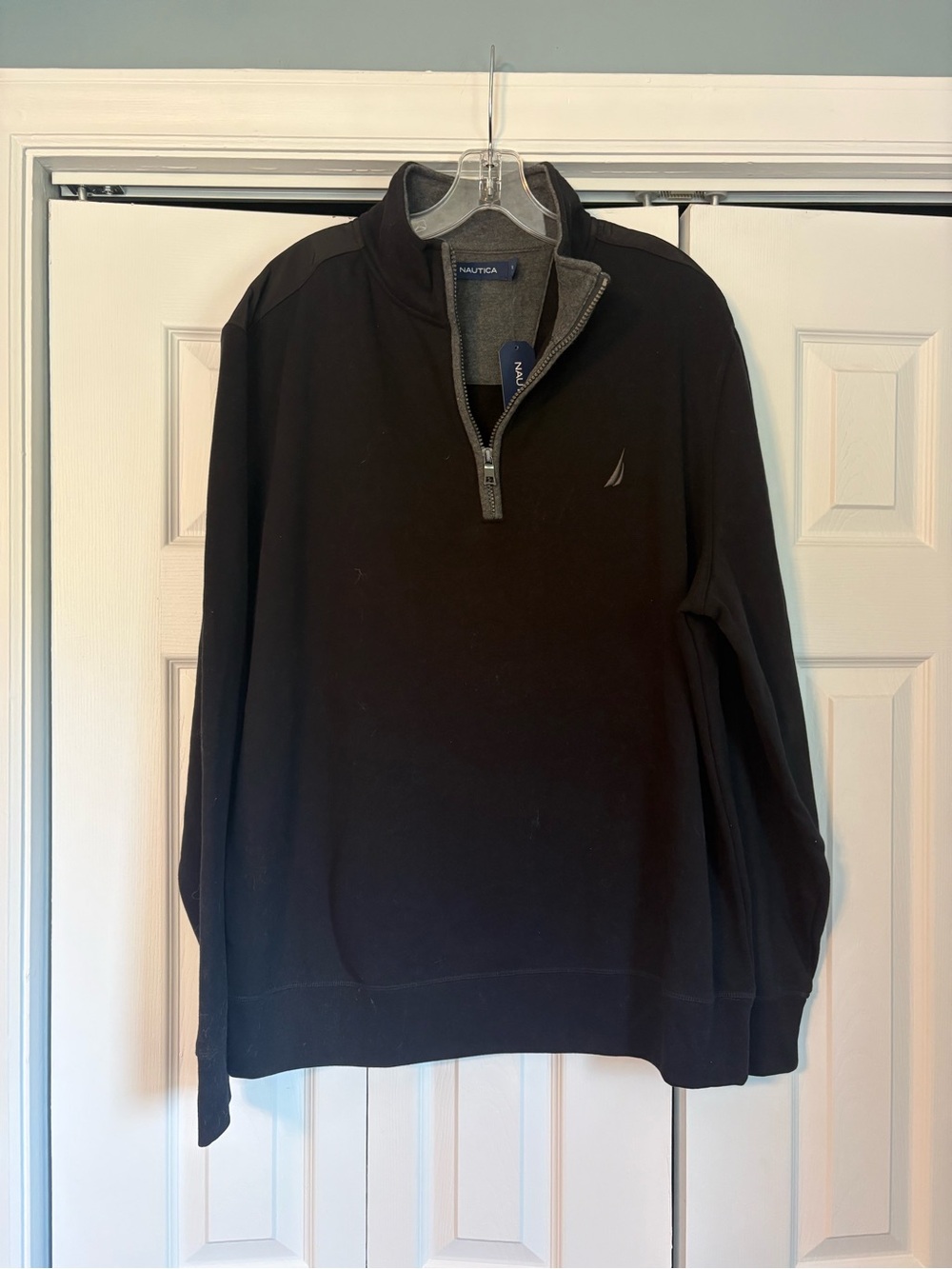 Nautica Men's Black Quarter-Zip Pullover